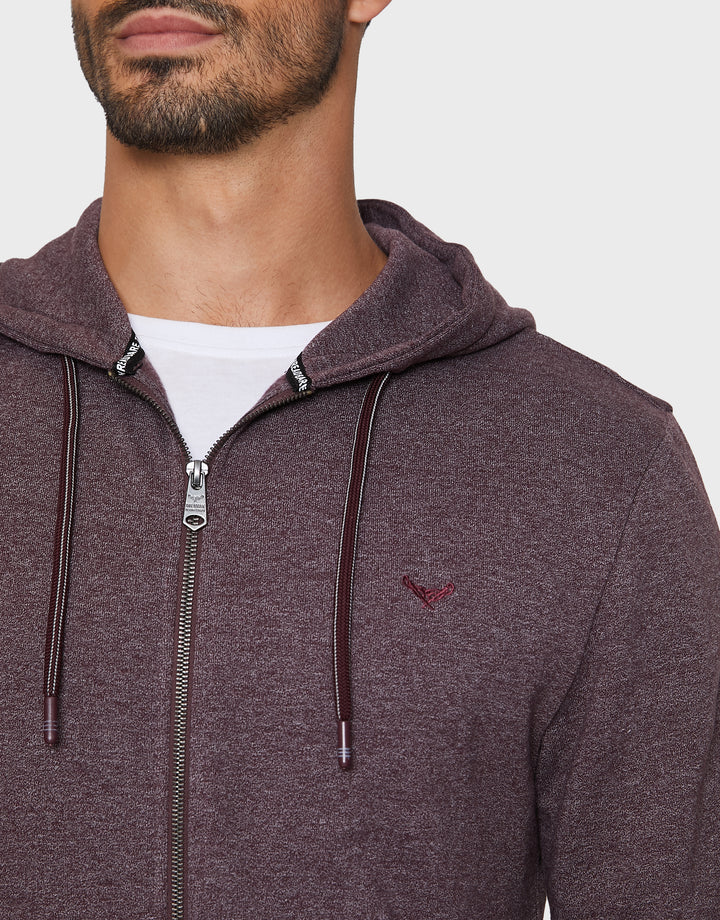 Tangerine Burgundy Grindle Plain Hoodie