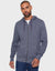 Navy Grindle Zip-Through Hoodie