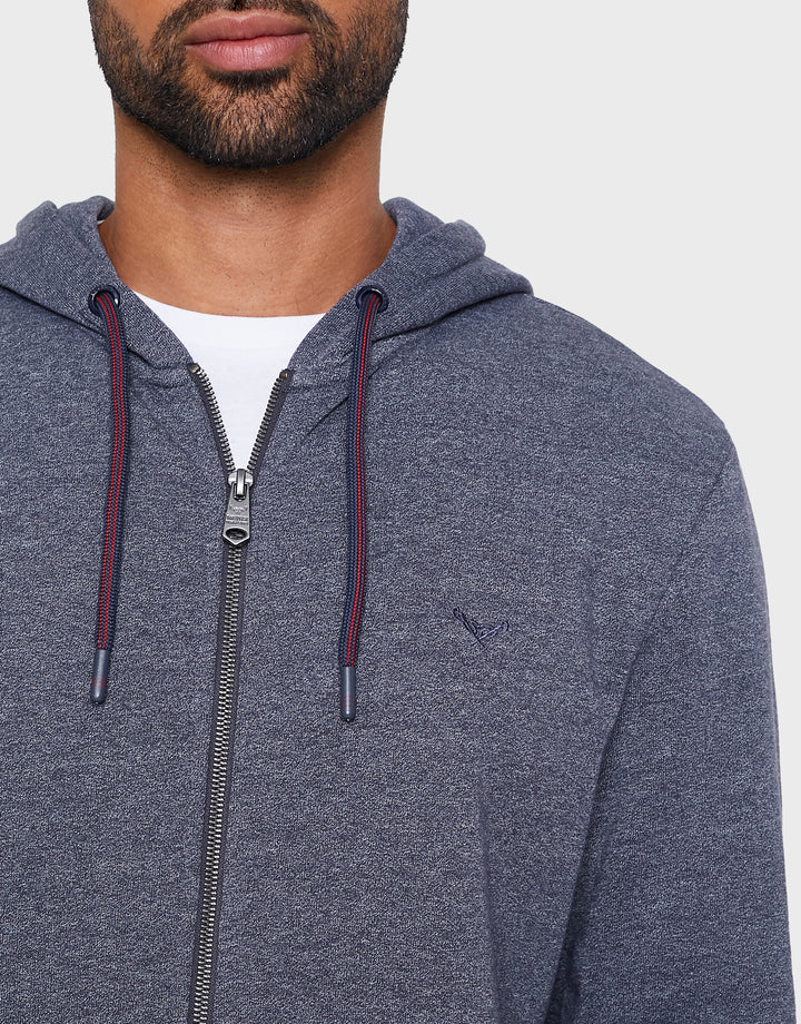 Tangerine Navy Grindle Plain Hoodie