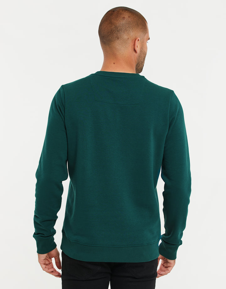 Teal Green Crew Neck Sweatshirt