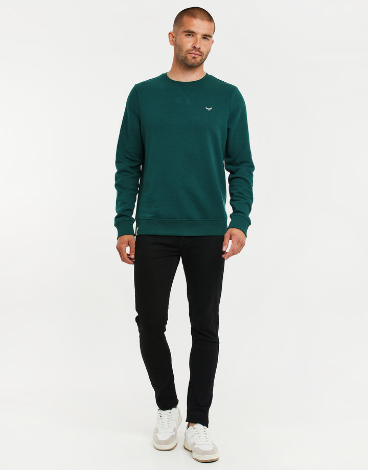 Teal Green Crew Neck Sweatshirt