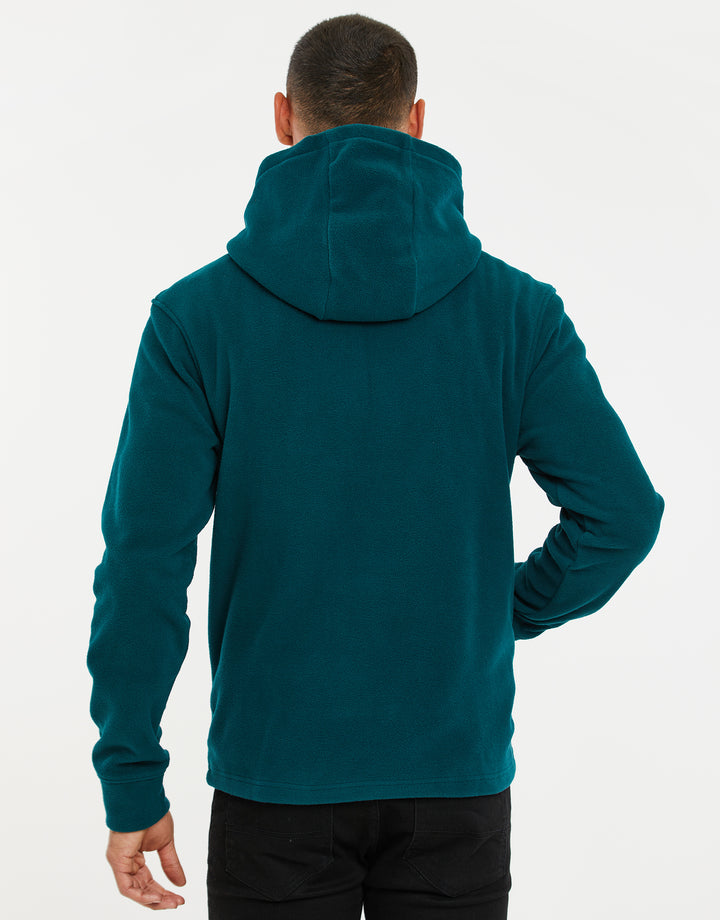 Teal Green Microfleece Overhead Hoodie