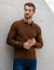 Auburn Brown Long Sleeve Polo Jumper