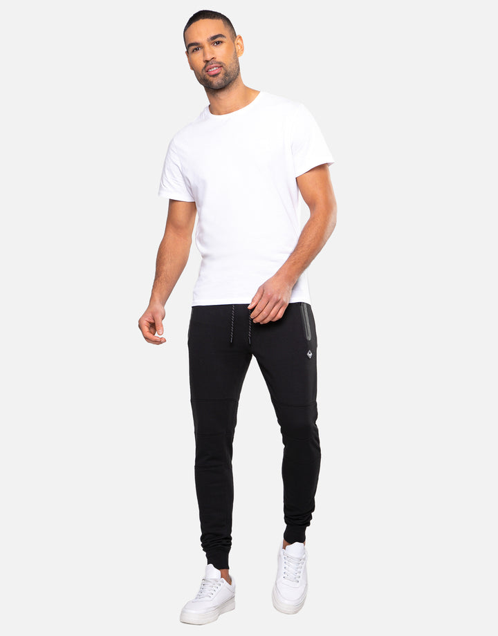 Tristain Black Plain Slim Fit Joggers