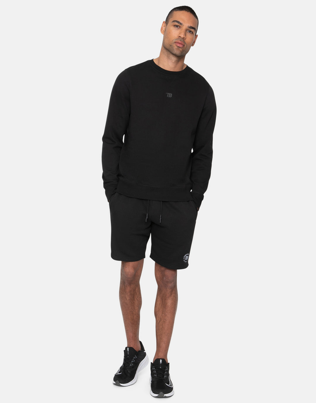 Tyson Black Plain Fitness Gym Sweatshirt