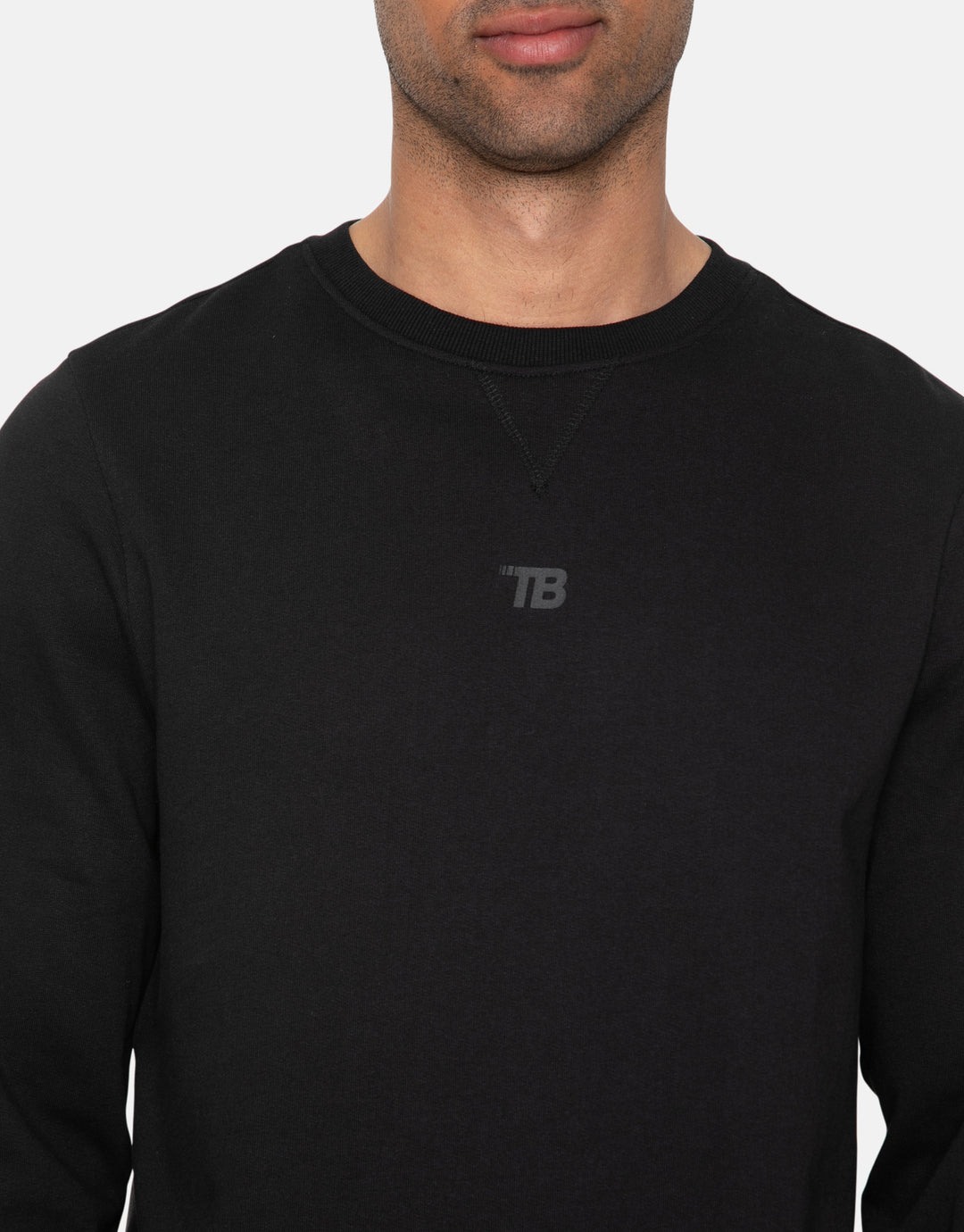 Tyson Black Plain Fitness Gym Sweatshirt