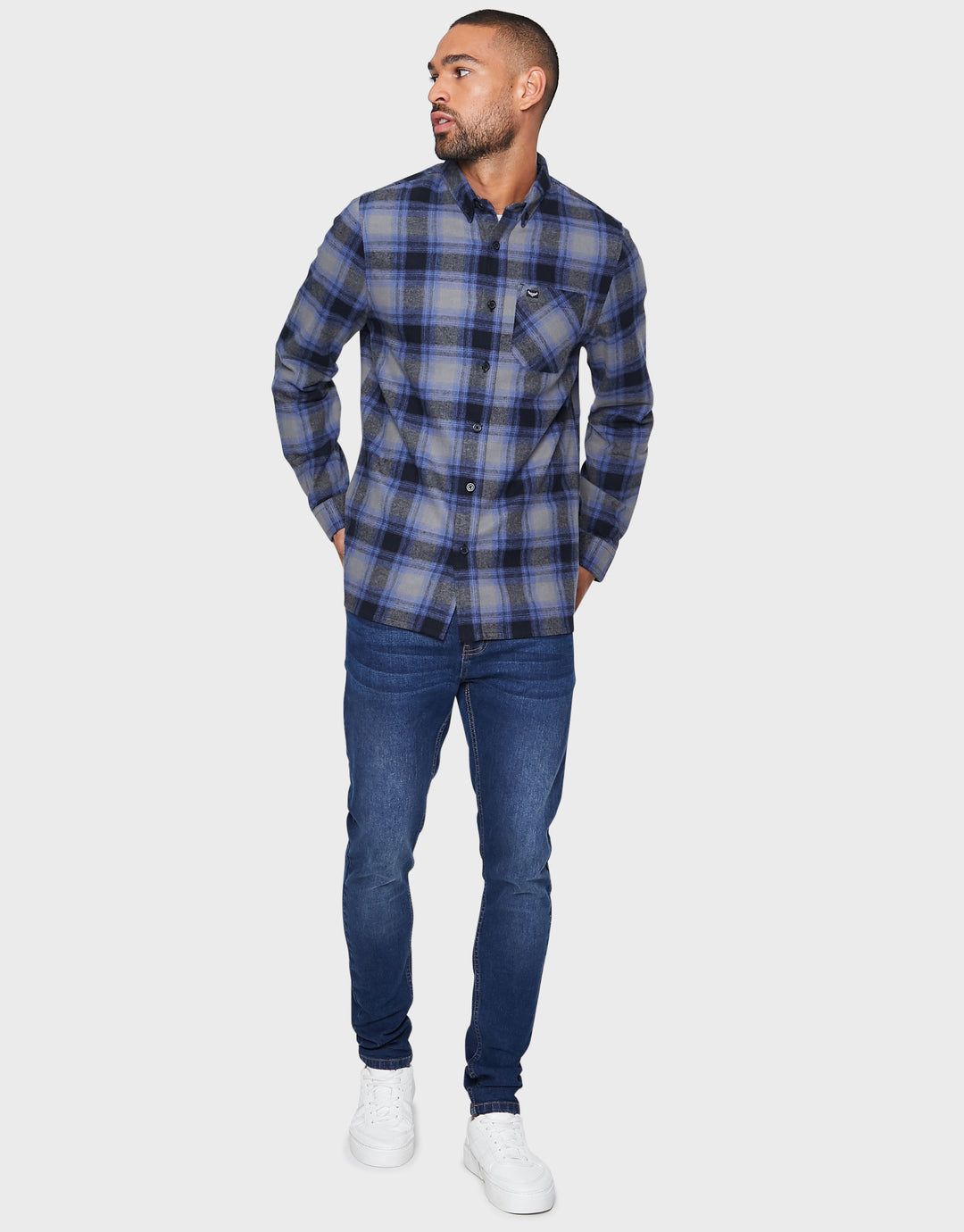Venice Blue Check Casual Shirts
