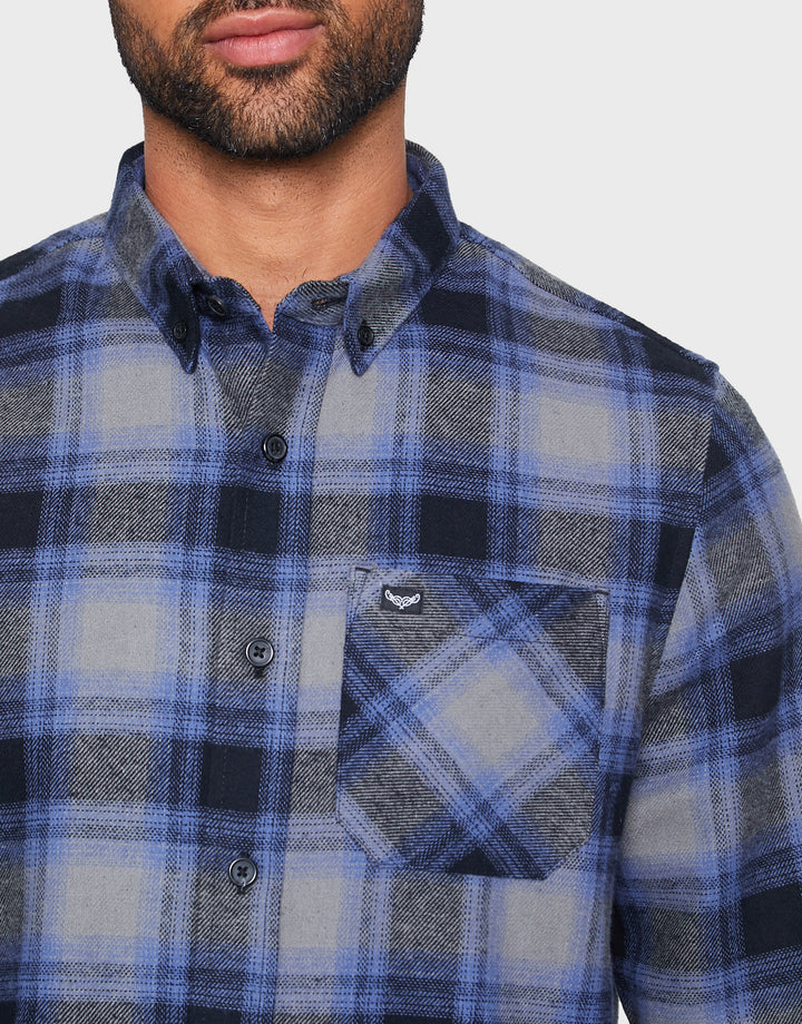 Venice Blue Check Casual Shirts