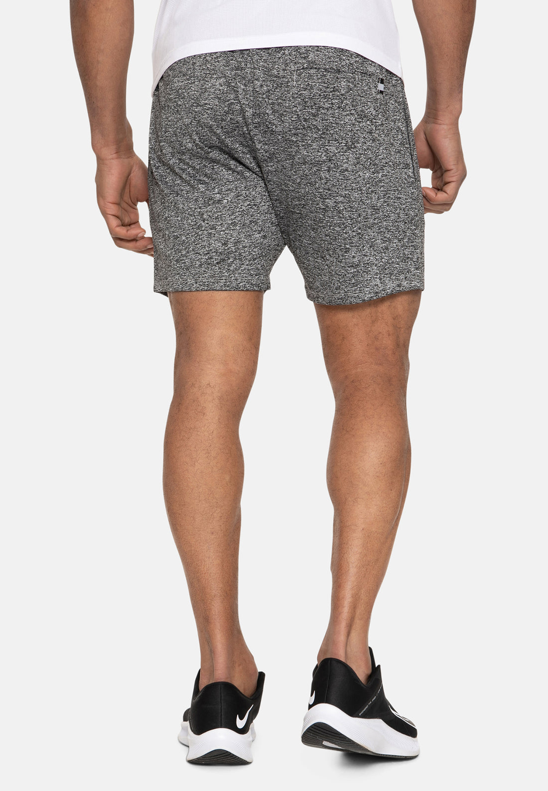 Mens Werth Grey Marl Slub Plain Fitness Gym Shorts – Threadbare