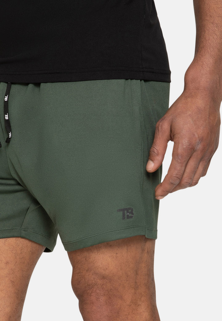 Werth Khaki Plain Fitness Gym Shorts