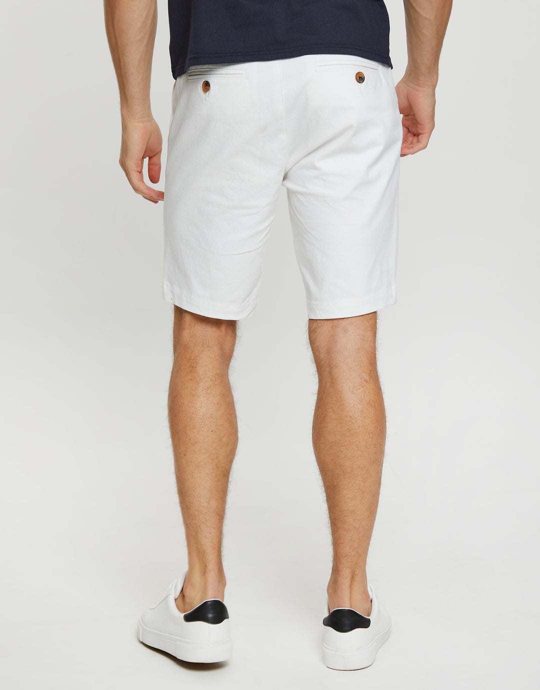 White Slim Fit Chino Shorts