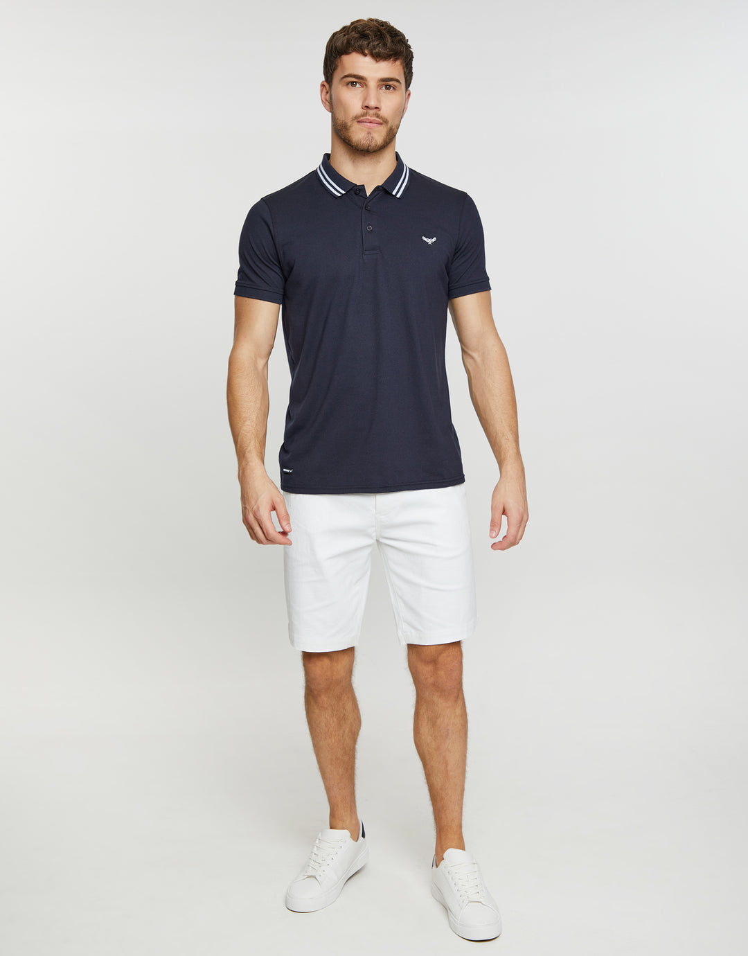 White Slim Fit Chino Shorts