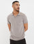 Grey Open Neck Collar Polo Shirt