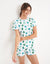 White Cactus Print Pyjamas (2-Piece Set)