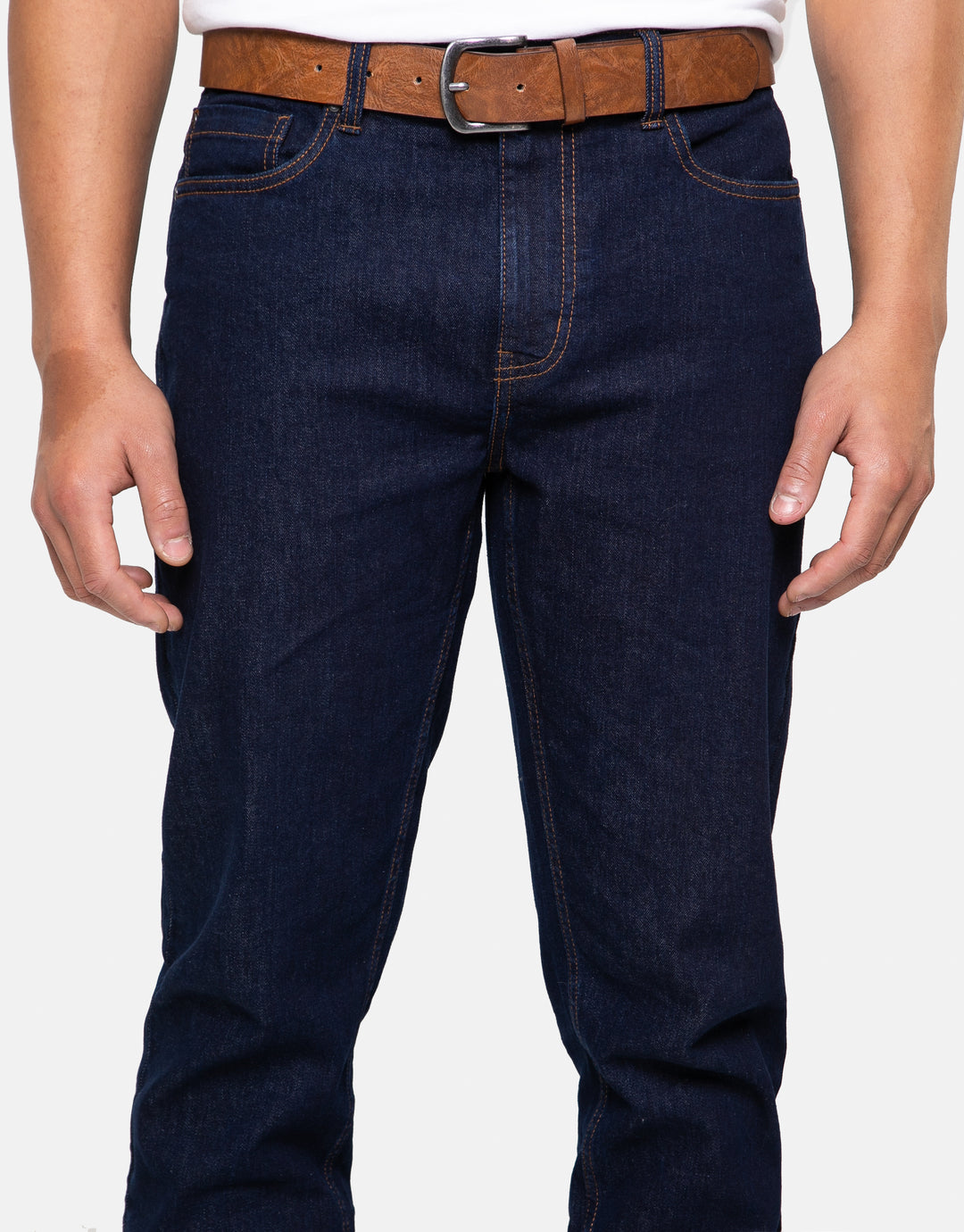 penrith belted straight leg jeans