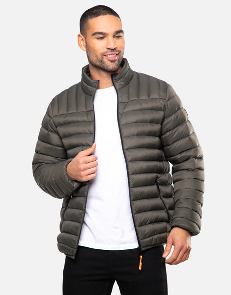 Men's Khaki Lightweight Puffer Jacket – Threadbare