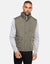 Khaki Green Funnel Neck Quilted Gilet