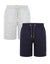 Navy & Grey Fleece Shorts (2 Pack)