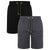 Black & Grey Fleece Shorts (2 Pack)