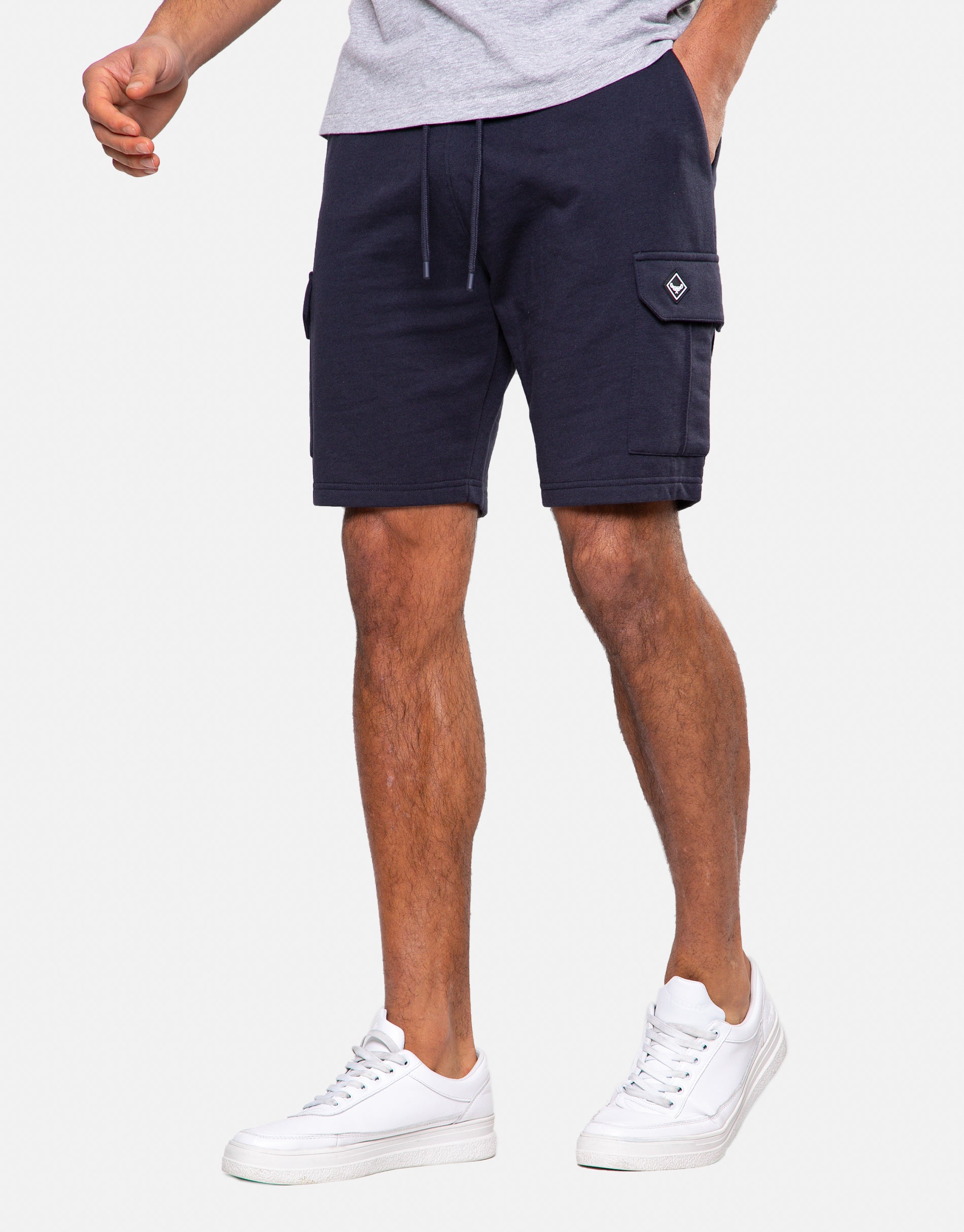 Navy fleece shorts online mens