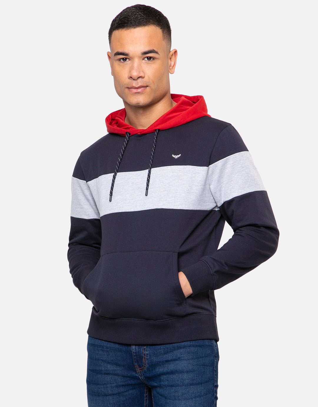 jones colour block overhead hoody