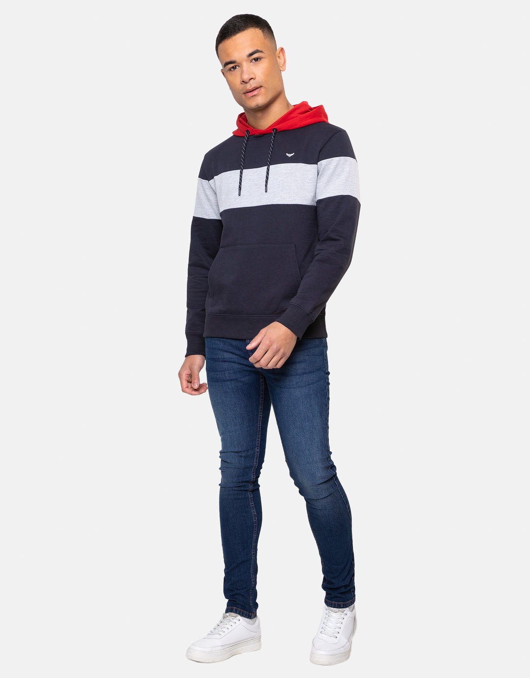 jones colour block overhead hoody