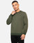 Khaki Green Crew Neck Sweatshirt
