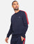 Navy Contrast Stripe Sweatshirt