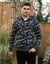 Charcoal Grey Camo Zip-Through Hoodie