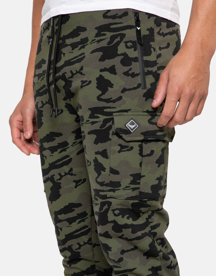 timberlake cargo style camo print joggers
