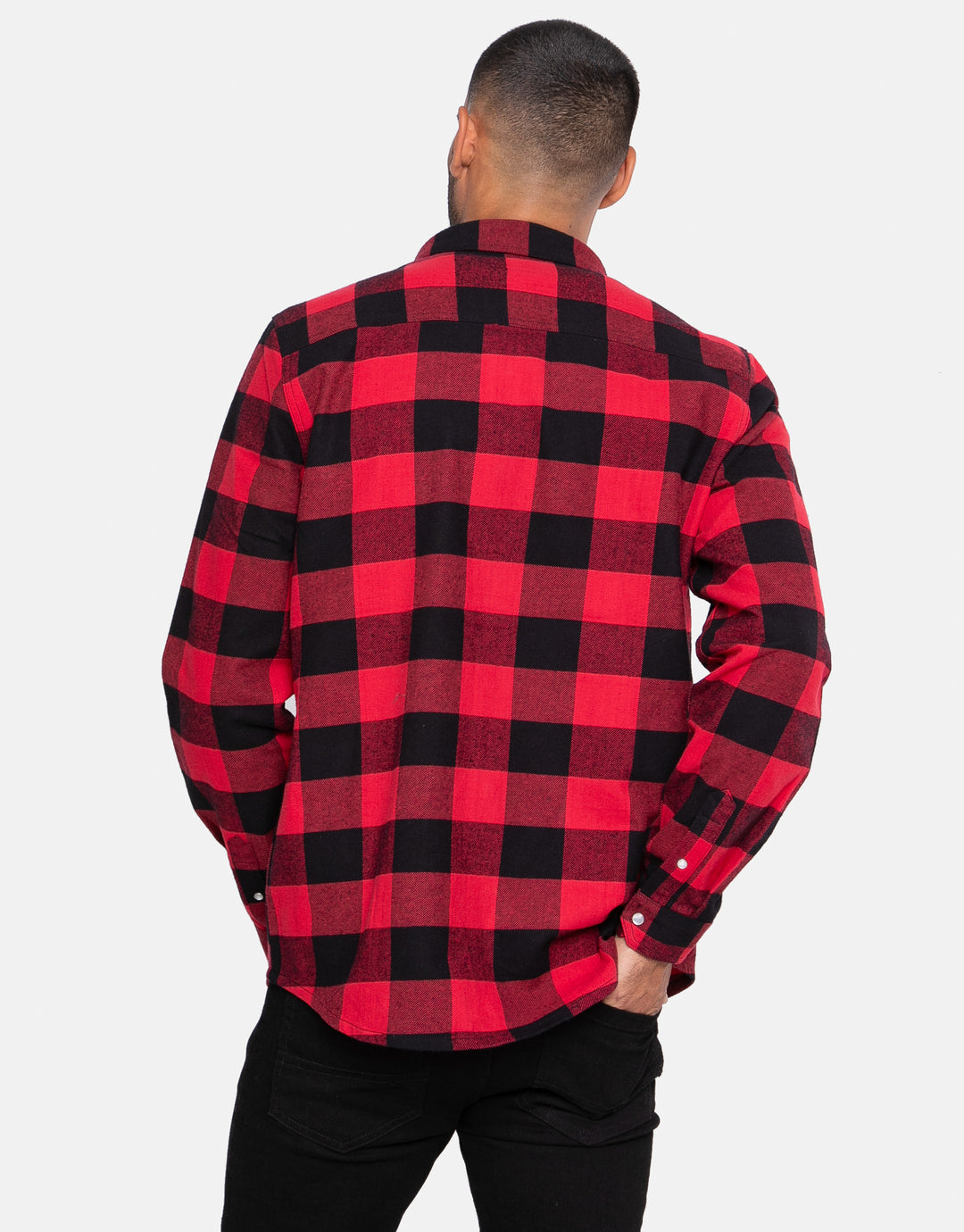 teo cotton long sleeve check shirt