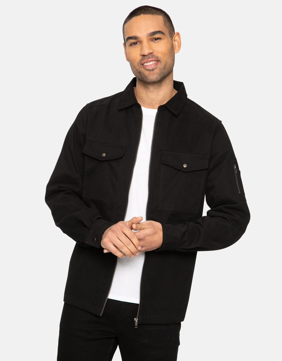 ash cotton long sleeve overshirt