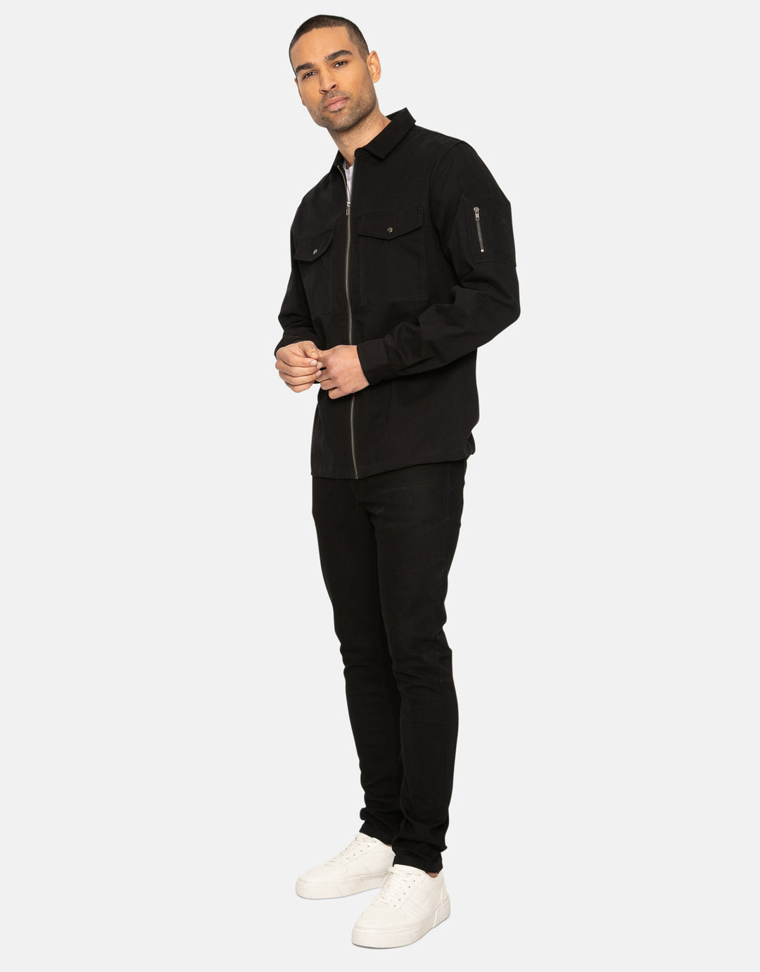 ash cotton long sleeve overshirt