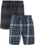 Black & Teal Check Pyjama Shorts (2 Pack)