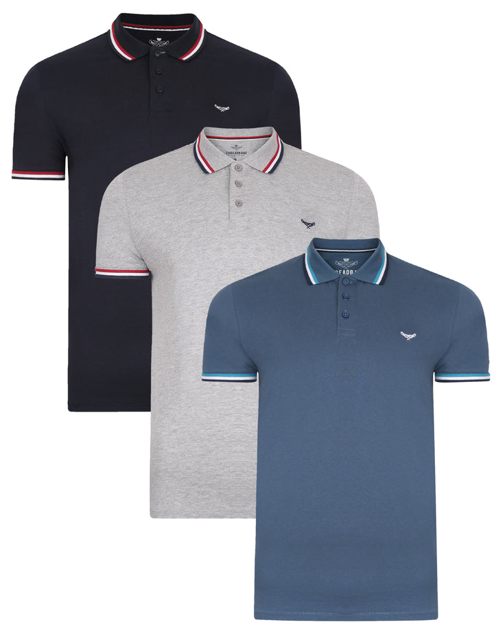 3 pack hedland polo shirts