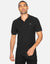 Black Cotton Pique Polo Shirt