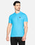 Blue Cotton Pique Polo Shirt