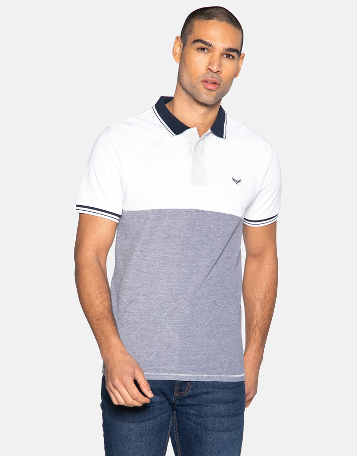 zino cotton two tone pique polo shirt