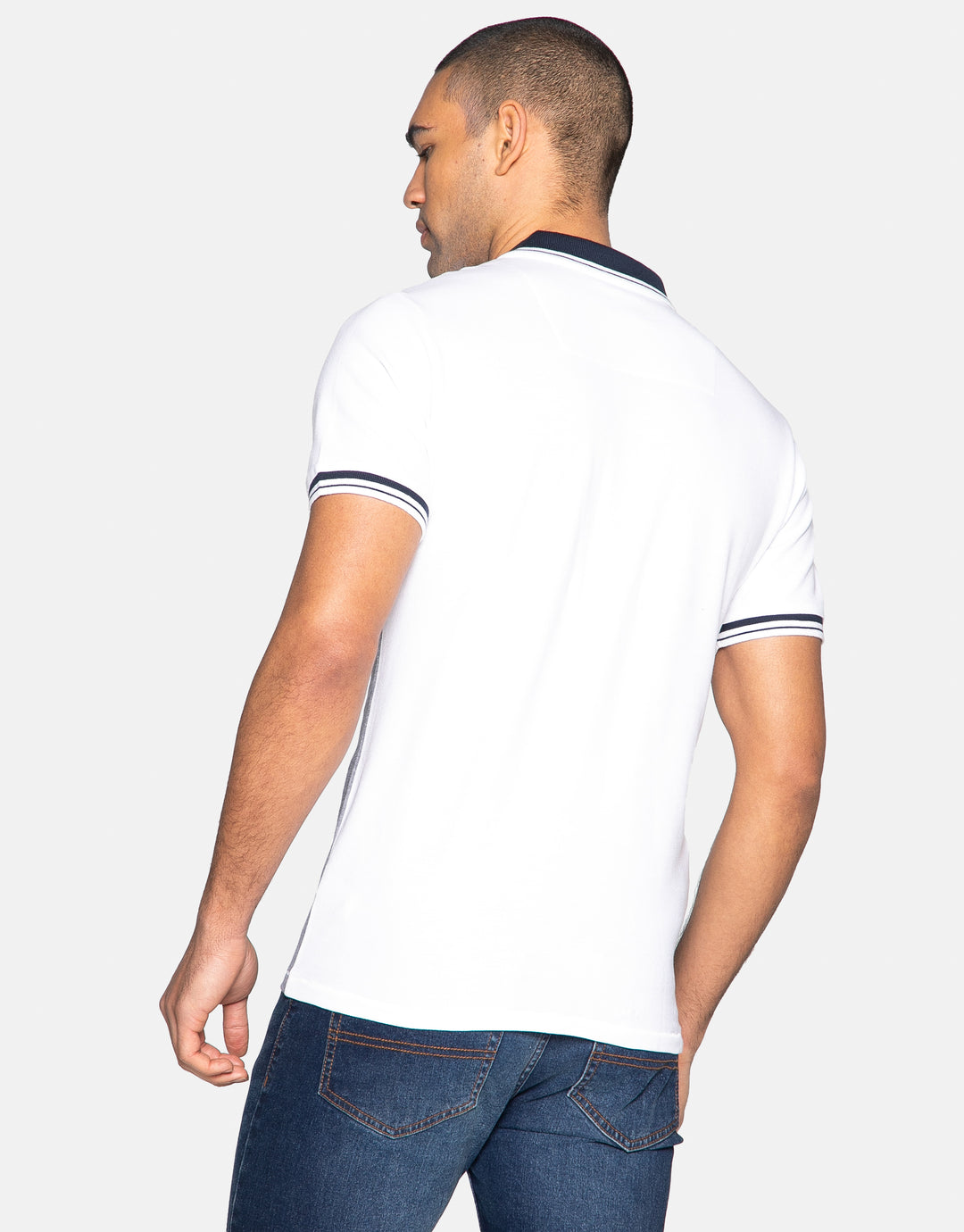 zino cotton two tone pique polo shirt