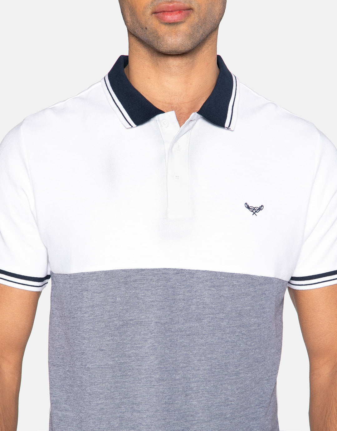 zino cotton two tone pique polo shirt