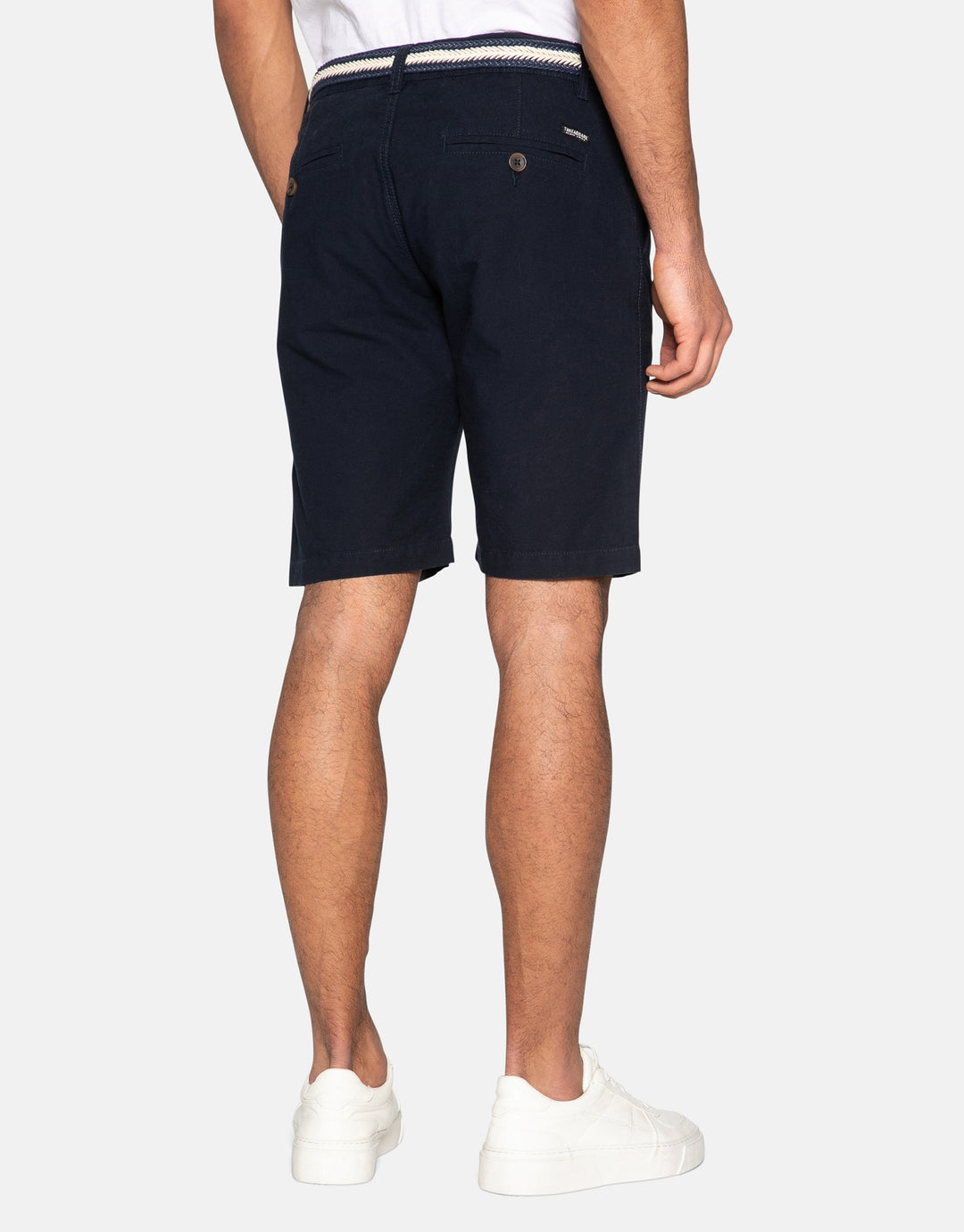 yell belted cotton chino shorts