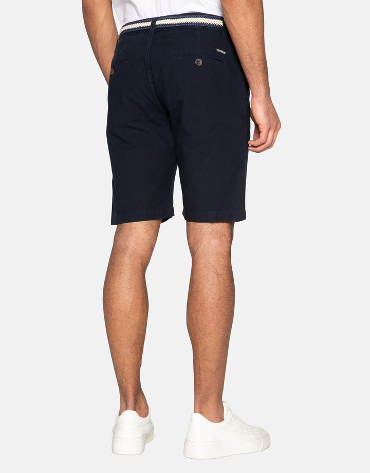 yell belted cotton chino shorts