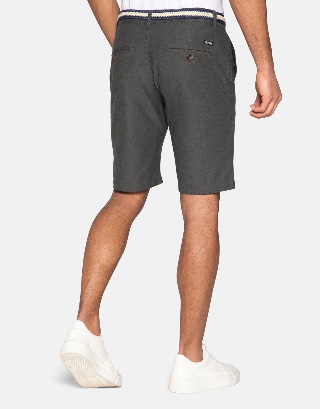 yell belted cotton chino shorts