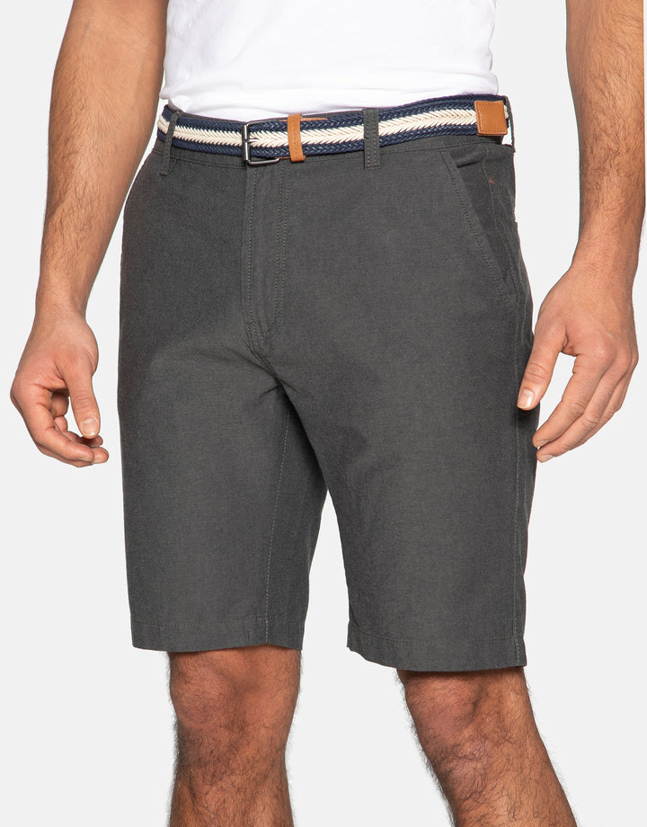 yell belted cotton chino shorts