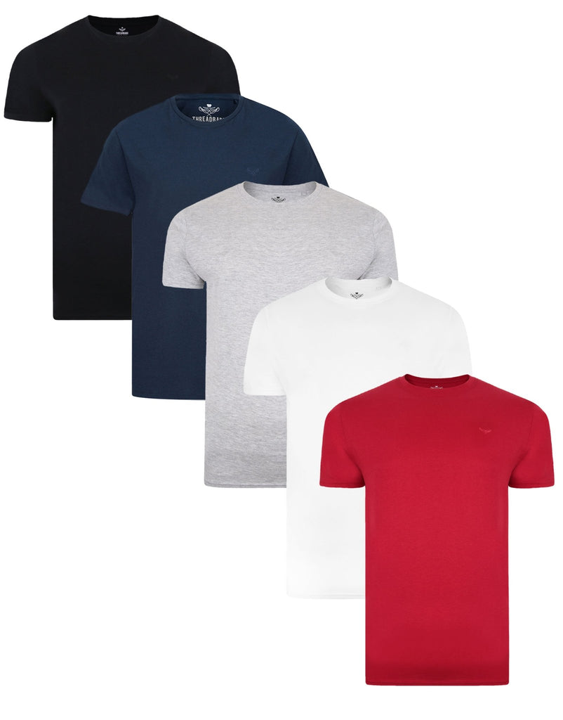 5 Pack Cotton Rich Short Sleeve T Shirts