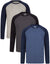 Grey Mix Raglan Long Sleeve T-Shirts (3 Pack)