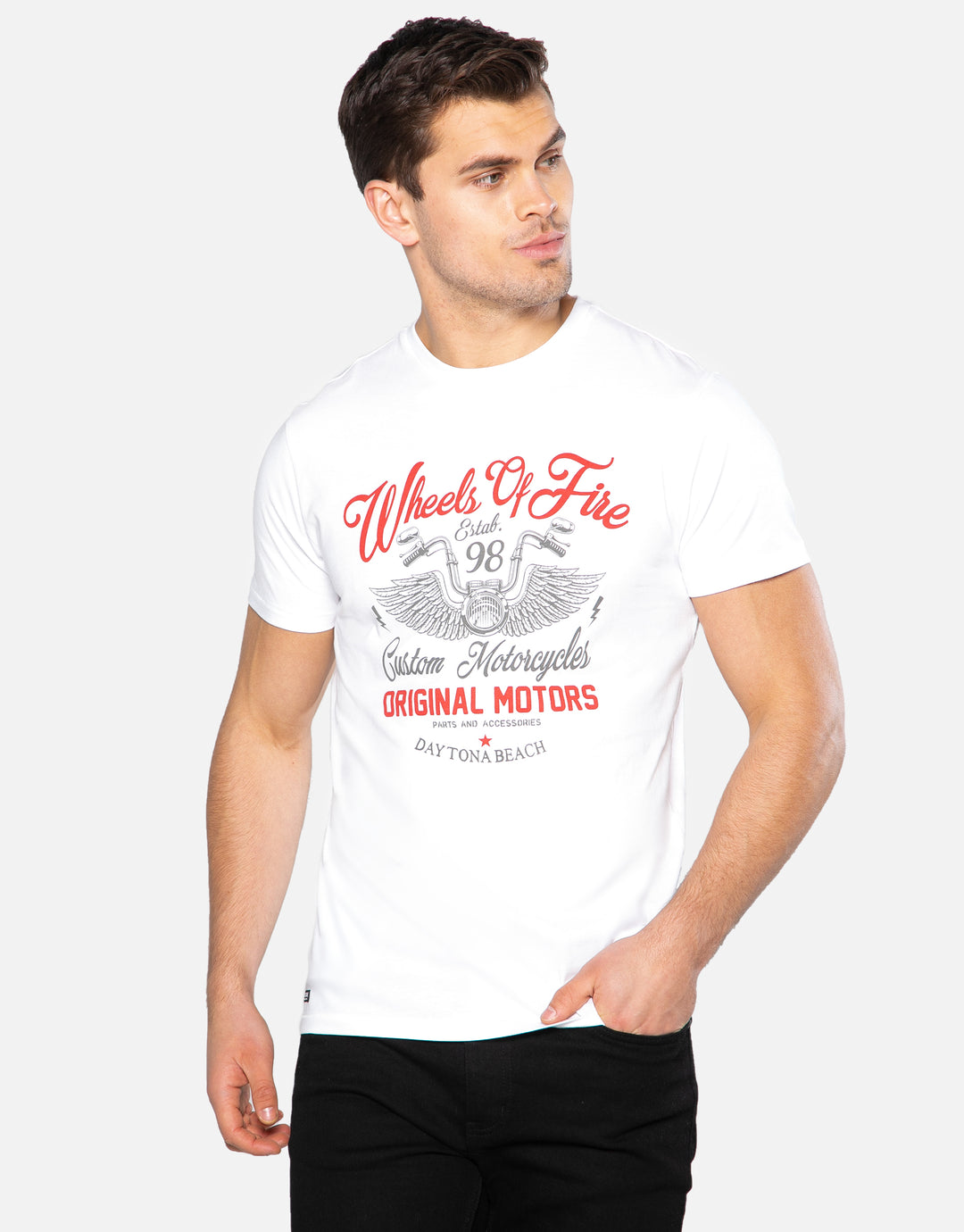 3 pack front print t shirts