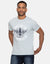 Blue Front Print Cotton T-Shirt