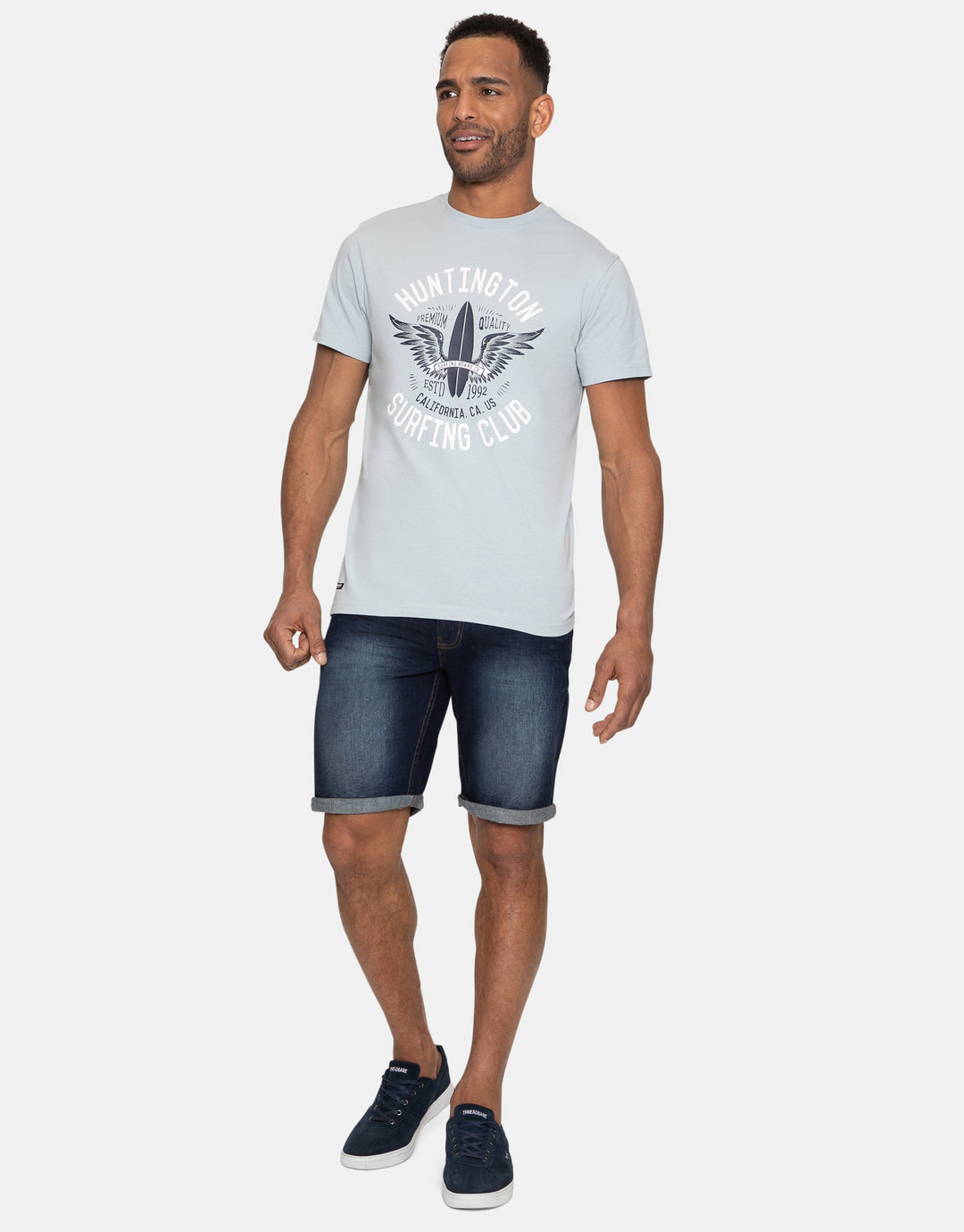 yates front print cotton t shirt