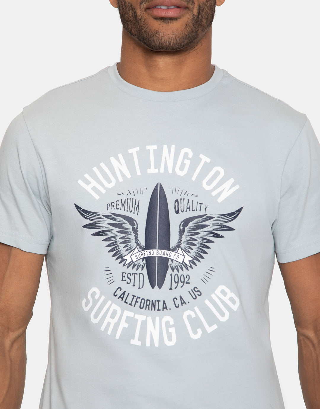 yates front print cotton t shirt